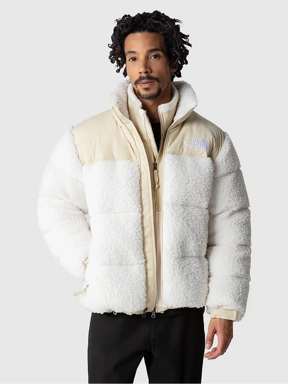 The North Face High Pile Nuptse Gardenia White/Gravel